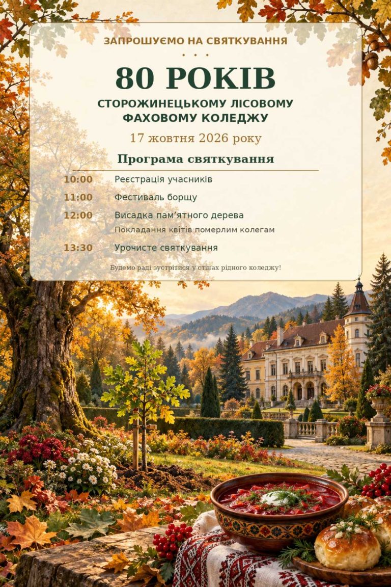 СЛФК запрошує на святкування 80-річчя коледжу